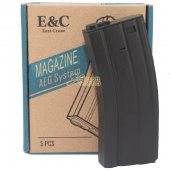 E&C Box of 5 pieces of 70rds M4/M16 Magazine for Airsoft AEG