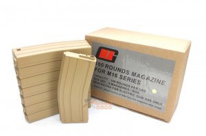 MAG 100rd Magazine for M4/M16 AEG (Sand, 8pcs)