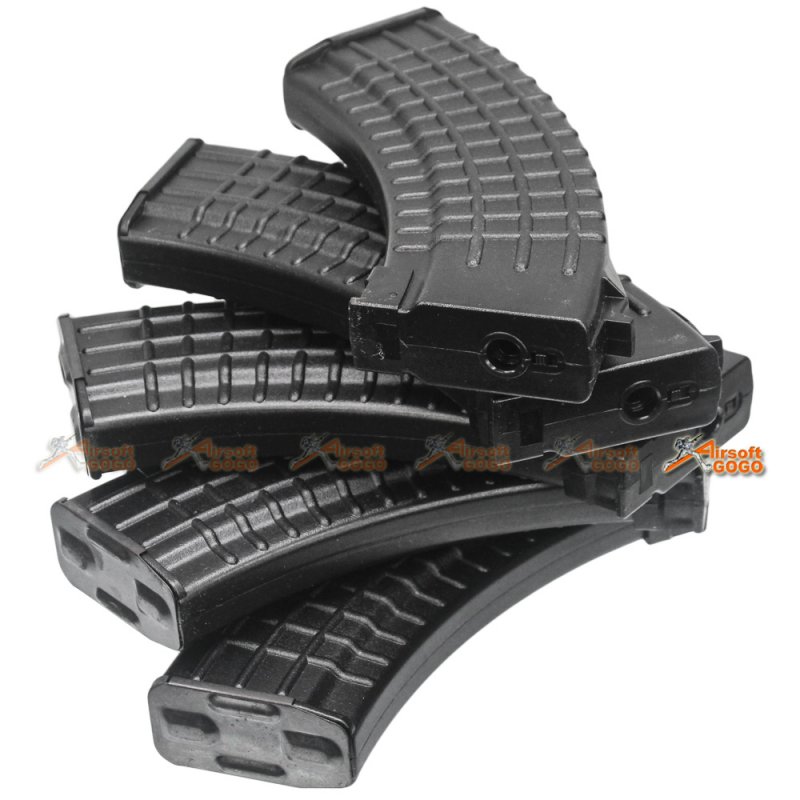 New MAG 100round Magazine for AK-74 Airsoft AEG Plasctic Black 5pcs boxset 