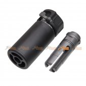 5KU QD Mini Airsoft Silencer w/ -14mm CCW Flashider (Black)