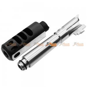 stainless steel outer barrel compensator marui hi capa 5.1