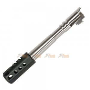 5KU 5 inch Steel Outer Barrel with Aluminum Compensator for Marui Hi-Capa 5.1 GBB