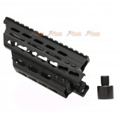 battleaxe aluminum extended keymod handguard rail marui p90 aeg black