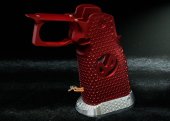 Airsoft Surgeon RWA Infinity CNC Aluminum Aggressive Mobius Grip Set for Marui Hi-Capa Series (Crimson Red)