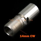 MP7 14mm CW Outer Barrel Adapter for KSC/KWA MP7A1 Airsoft GBB (Silver)