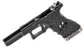 Armorer Works Hex Cut Lower Frame Grip for WE, AW G18C GBB (Black,Silver)