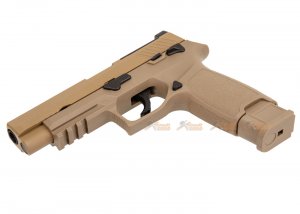 asg alloy slide f17 gbb pistol tan