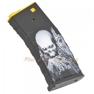 APS 300rd Hi-Capa Magazine for M4 / M16 / UAR Series Airsoft AEG (Reaper Logo, Yellow)