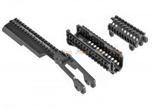 5ku aluminum handguard top rail cover lct ghk ak series airsoft aeg gbbr black