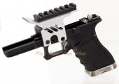 [AGG x WE] Lower Frame with Scope Mount for Marui / WE G18c Series GBB (Silver)