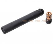 RGW OBS Style Dummy Silencer with -14mm CCW Adapter for UMAREX / VFC MP5 AEG ( Black )