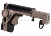 5KU PT-3 AK Telescopic Side Foldable Butt Stock for GHK / LCT / CYMA AK Series (Tan)