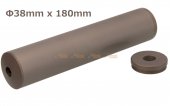 180x38mm Metal Silencer (14mm CCW & 14mm CW) for AEG / GBBR