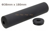 180x38mm Metal Silencer (14mm CCW & 14mm CW) for AEG / GBBR (Black)