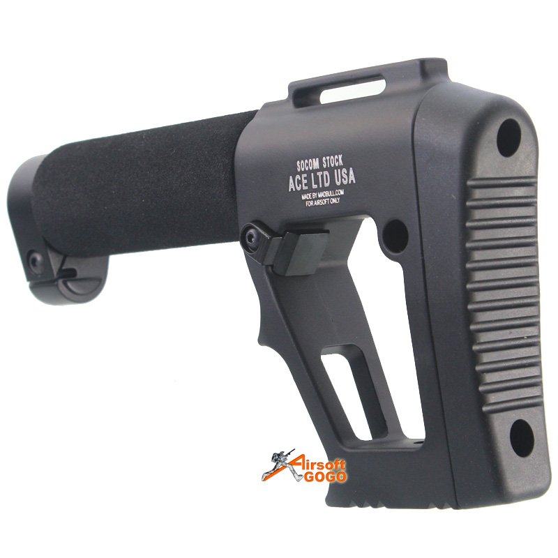 Madbull ACE SOCOM Stock for M4 AEG (Black) - AirsoftGoGo