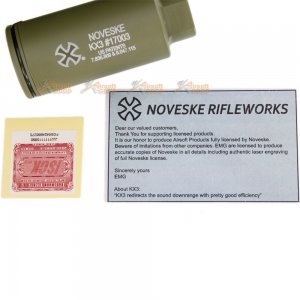 emg noveske kx3 adjustable sound amplifier flashhider (color: bazooka green / 14mm negative)