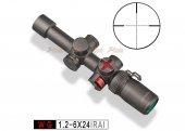 DISCOVERY WG 1.2-6X24IRAI Illuminated Hunting Rifle Scope Sight for GBB (Sand Color)