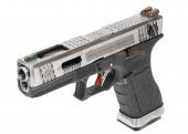 we tech g18c t3 gbb pistol silver black silver