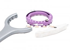 bow master hop-up adjustment wheel set for umarex vfc mp5 gbb gen.2 purple silver