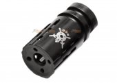 PTS Battle Comp 2.0 SCV Black Oxide Airsoft Flash Hider 14mm CW -Black