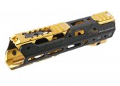 Strike Industries GRIDLOK 8.5 inch Main Body with Sights and (Gold) Titan Rail Attachment  for VFC / Systema PTW M4 Airsoft Gun AEG/ GBBR