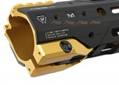 strike industries gridlok 8.5 inch main body with sights and gold titan rail attachment for vfc systema ptw m4 airsoft gun aeg gbbr