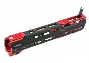 strike industries gridlok 11 inch main body with sights and red titan rail attachment for vfc systema ptw m4 airsoft gun aeg gbbr