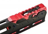strike industries gridlok 15 inch main body with sights and red titan rail attachment for vfc systema ptw m4 airsoft gun aeg gbbr