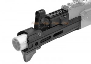 slr airsoftworks 6.5” light mlok ext extended handguard full kit for tokyo marui akm gbbr