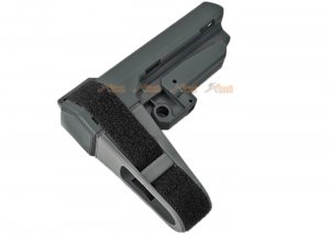 BJTAC SB Style Pistol Stock For M4/AR Airsoft AEG, GBBR (Grey)