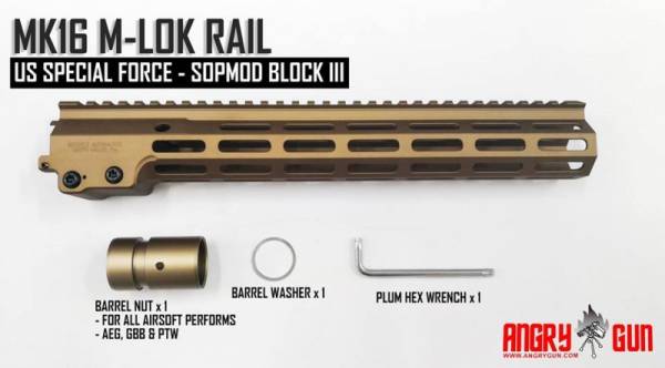 Angry Gun MK16 M-LOK 13.5 Rail SOPMOD Block III ( DDC ) - Image 6