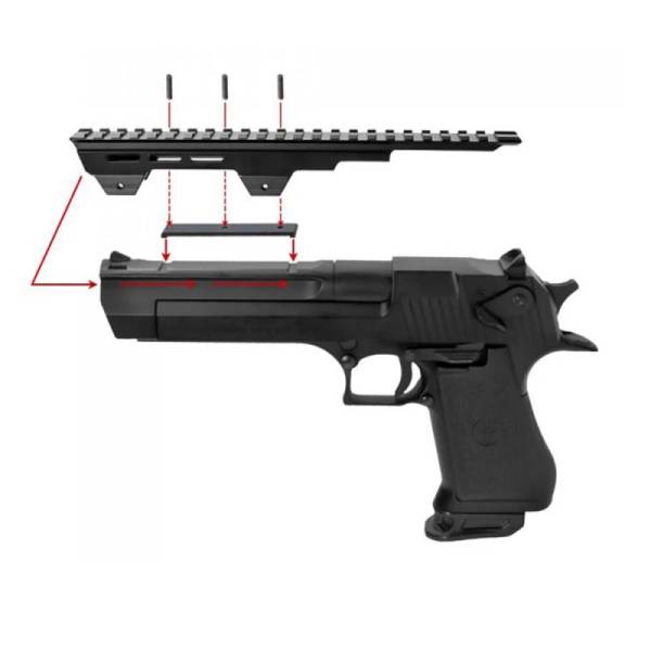 NINE BALL Aluminum Rail for Marui Spec Desert Eagle Gas Pistols (Black) - Image 2