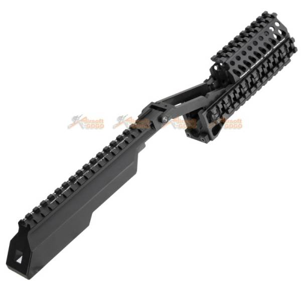 5KU Aluminum Handguard with Top Rail Cover for LCT / GHK AK Series Airsoft AEG / GBBR (Black) - Image 2