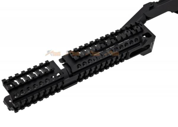 5KU B-30 Long Lower Rail Handguard with B-33 Style Articulating AK Dust Cover for GHK/LCT, AK AEG/GBBR  -Black - Image 3