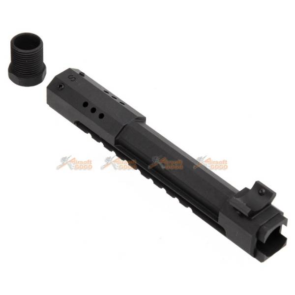 5KU Aluminum Railed Gas Tube for GHK / LCT Standard AK Series GBBR (Black) - Image 3