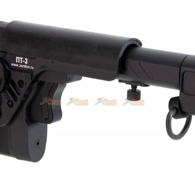 5KU PT-3 AK Telescopic Side Foldable Butt Stock for GHK / LCT / CYMA AK Series (Black)