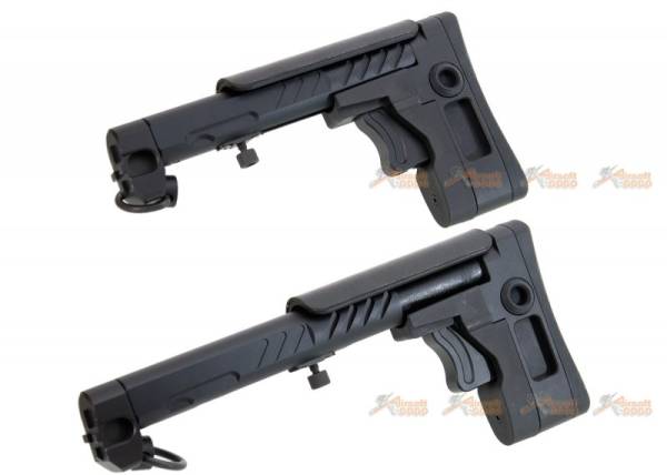 5KU PT-3 AK Telescopic Side Foldable Butt Stock for GHK / LCT / CYMA AK Series (Black) - Image 3