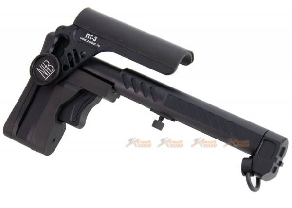 5KU PT-3 AK Telescopic Side Foldable Butt Stock for GHK / LCT / CYMA AK Series (Black) - Image 2