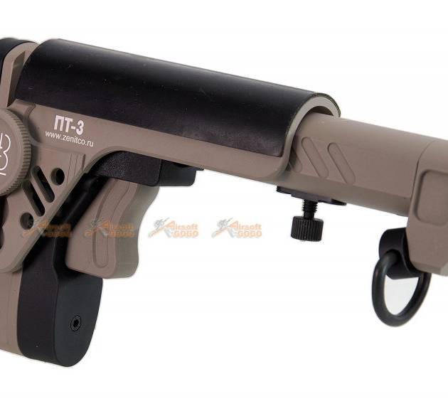 5KU PT-3 AK Telescopic Side Foldable Butt Stock for GHK / LCT / CYMA AK Series (Tan)