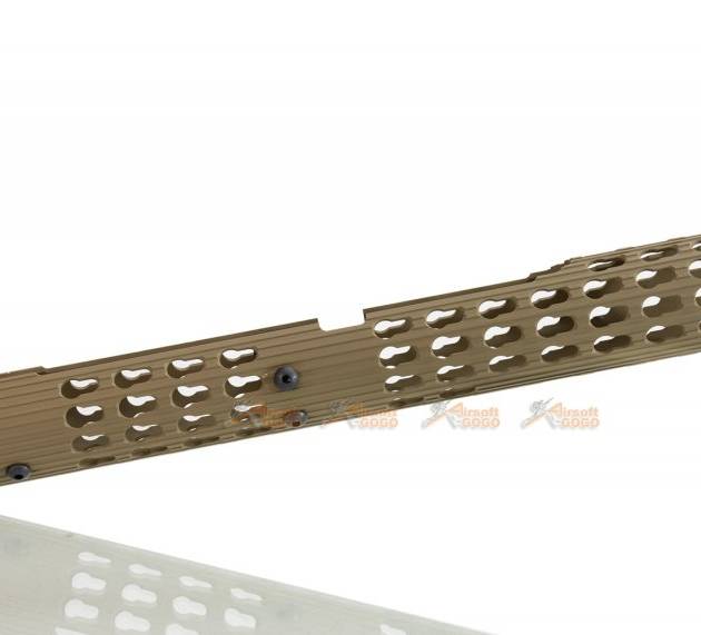 5KU 13.6 Inch VS-24 Keymod Handguard for LCT / GHK AKM, AK74 Series (Tan)