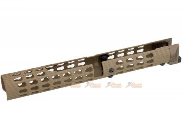 5KU 13.6 Inch VS-24 Keymod Handguard for LCT / GHK AKM, AK74 Series (Tan) - Image 2