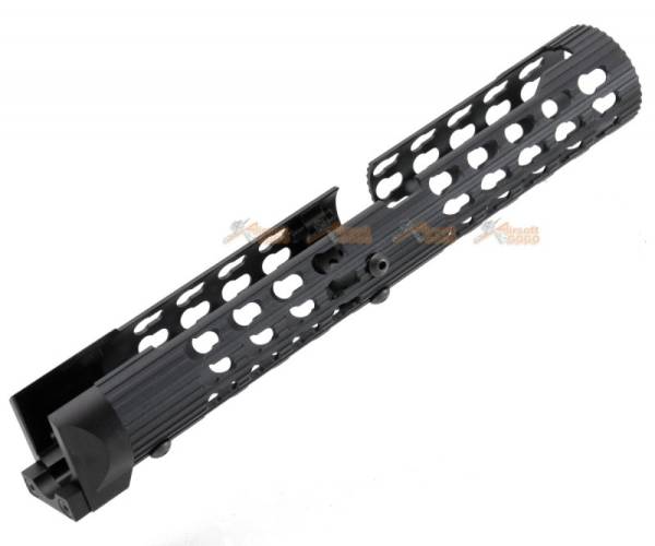 5KU VS-25 AK KeyMod Long Tubular Aluminium Handguard for AK-105 Series AEG (Black) - Image 2