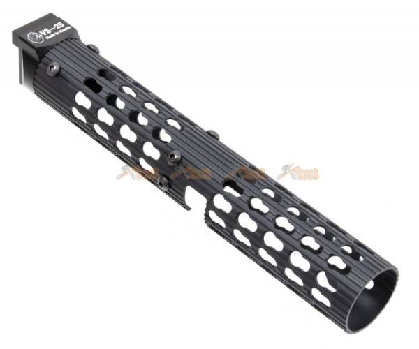 5KU VS-25 AK KeyMod Long Tubular Aluminium Handguard for AK-105 Series AEG (Black) - Image 3