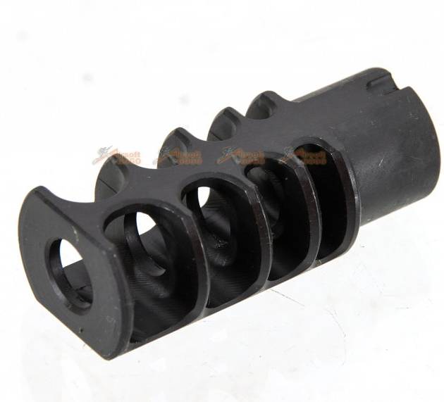 5KU RRD-4C AK Style 14mm CCW Airsoft Muzzle Devices Flash Hider -Black