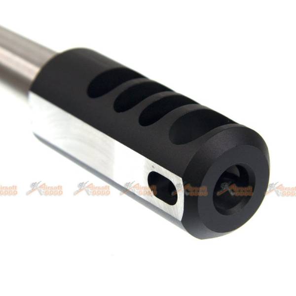 5KU Steel Outer Barrel with Compensator for Marui Hi-Capa 5.1 (Silver & Black) - Image 3