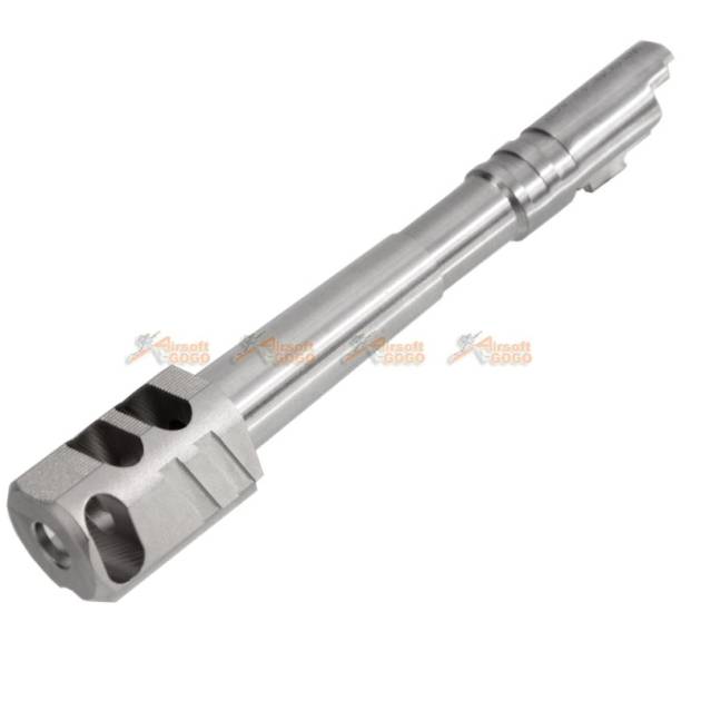 5KU "WILSON CAL.45" Steel Outer Barrel with Copper Compensator (Type A) for Marui Hi-Capa 5.1 GBB (Silver)