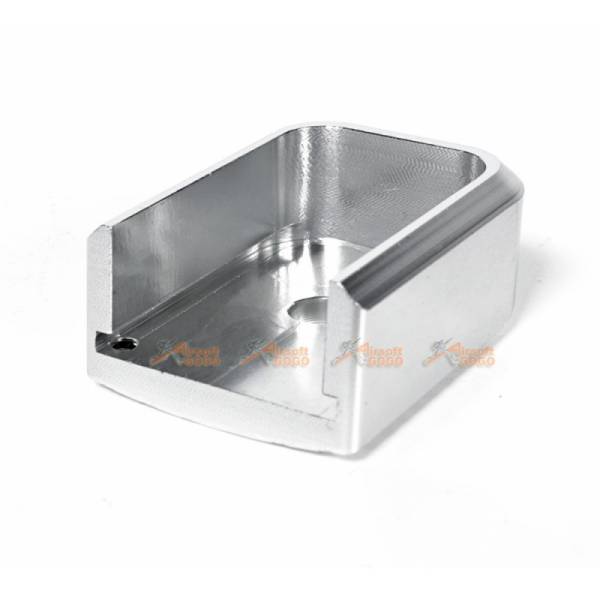 Metal Magazine Base for Marui / WE Hi-Capa Series Airsoft GBB (Type 4, Silver) - Image 2
