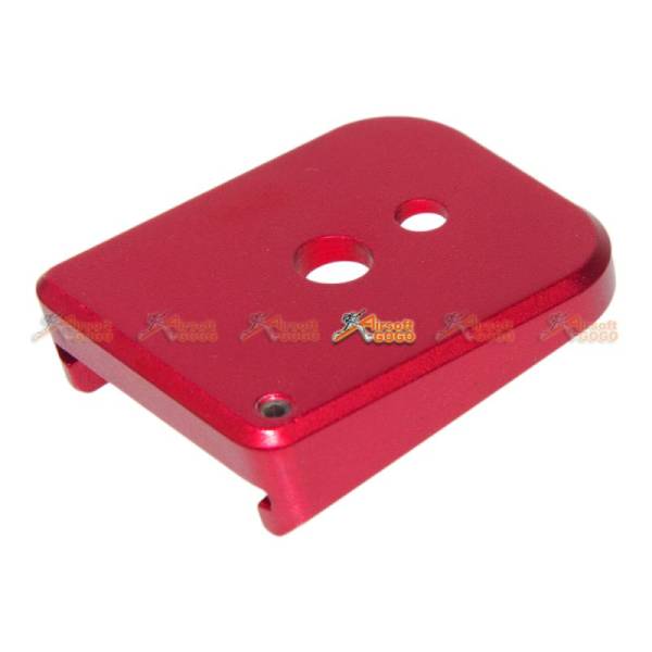 5KU Aluminum Magazine Base for Marui, WE Hi-Capa 5.1 Series GBB (Red) - Image 2