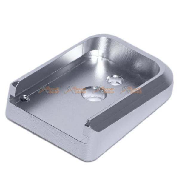 5KU Aluminum Magazine Base for Marui Hi-Capa Series (Type 6, Silver) - Image 2