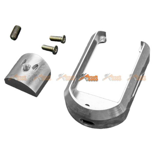 5KU Aluminum Magwell for Marui G17/G18C Airsoft GBB (Silver)